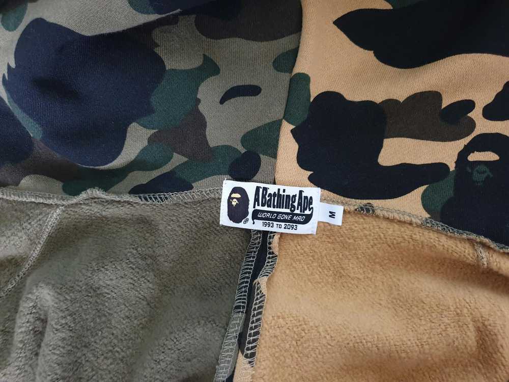 Bape 1st Camo Shark Half Full Zip Hoodie - image 5