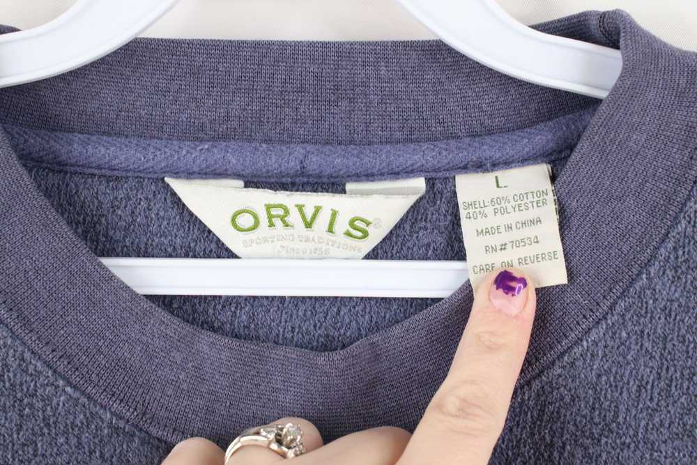 Vintage Vintage Orvis Blank Reverse Fleece Crewne… - image 4