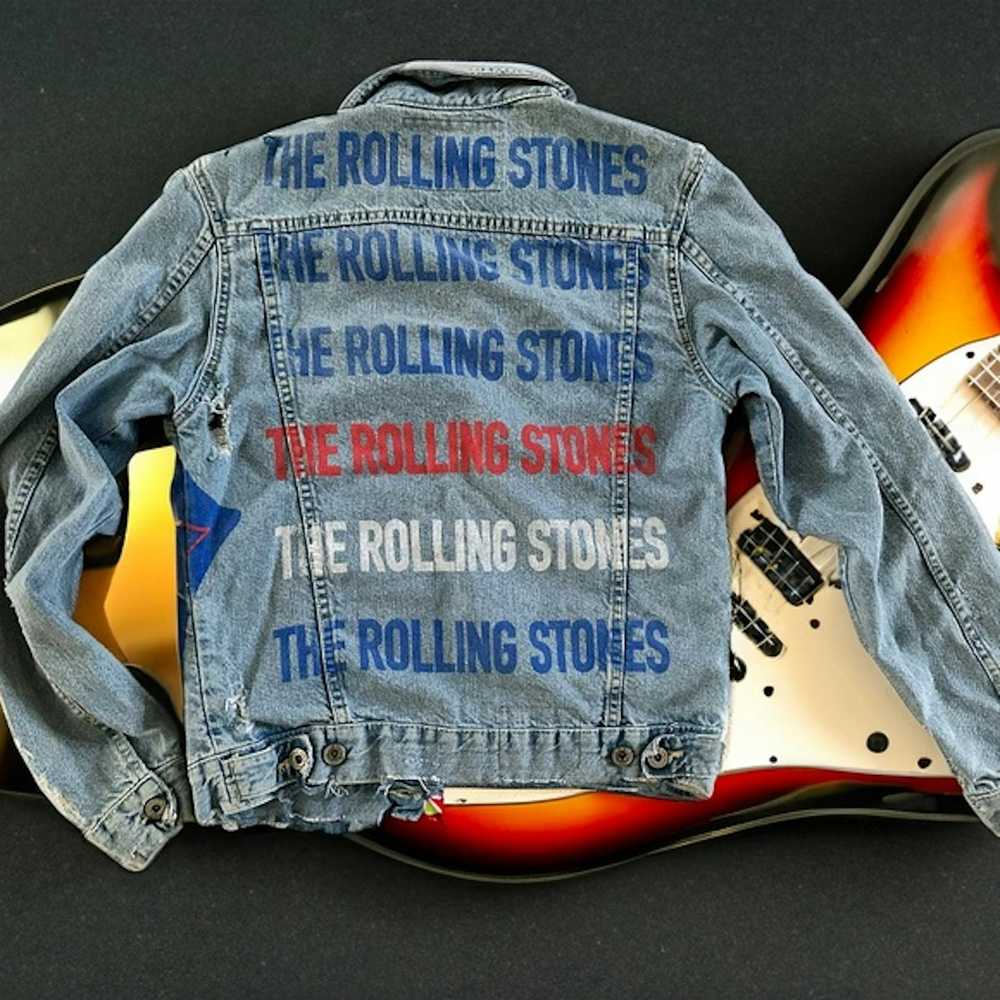 Zara Rolling Stone Denim Distressed Jacket by 197… - image 1