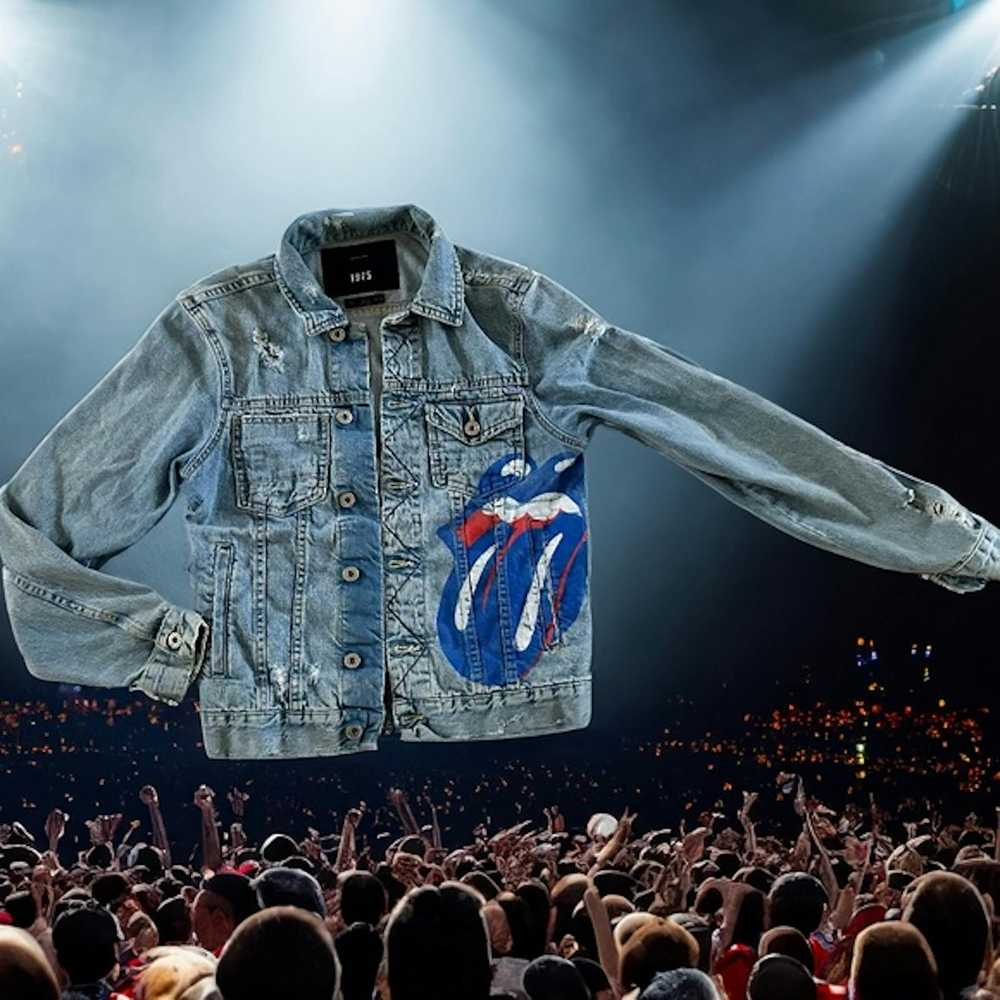 Zara Rolling Stone Denim Distressed Jacket by 197… - image 2