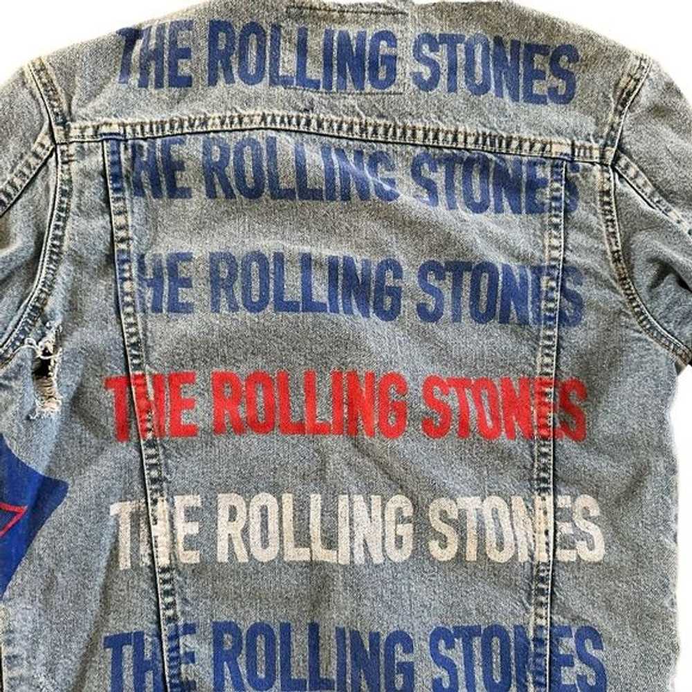 Zara Rolling Stone Denim Distressed Jacket by 197… - image 3