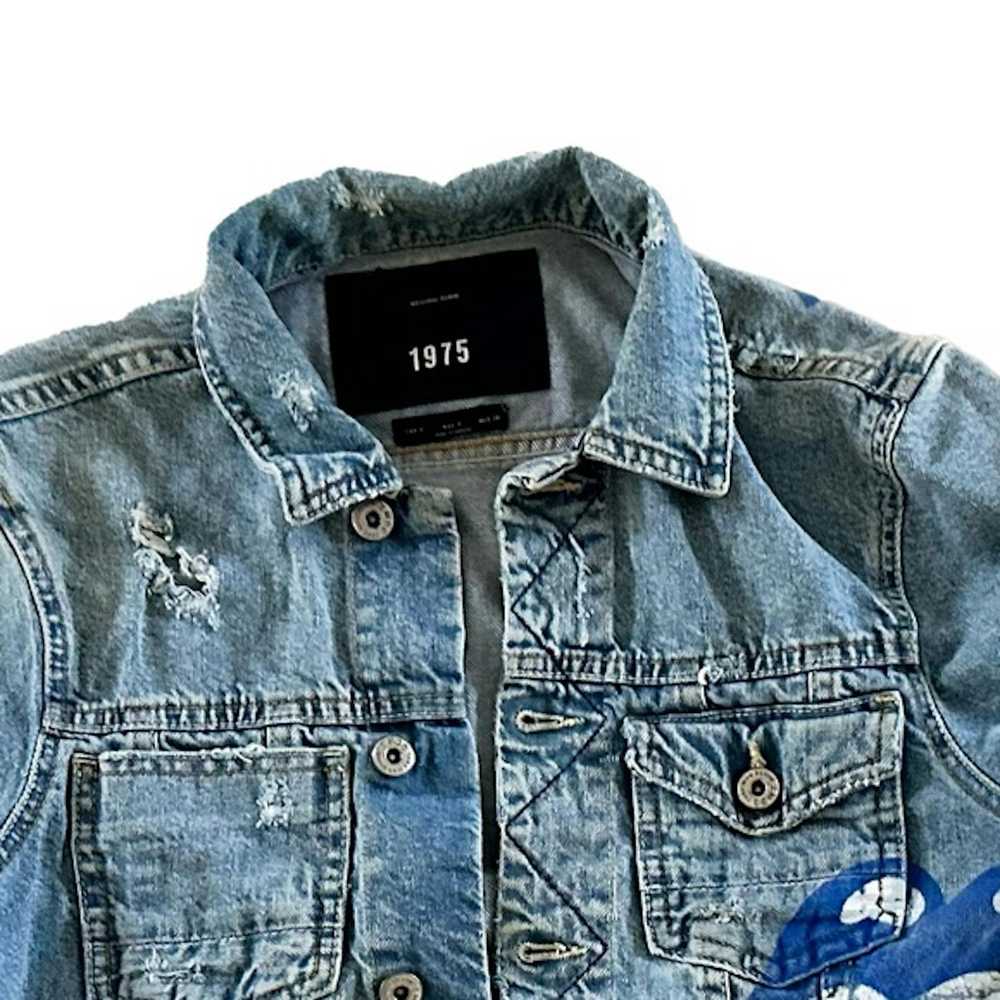 Zara Rolling Stone Denim Distressed Jacket by 197… - image 8