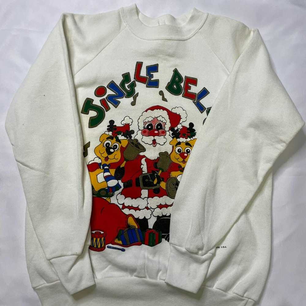 Vintage Vintage Santa Christmas Holiday Sweatshir… - image 1