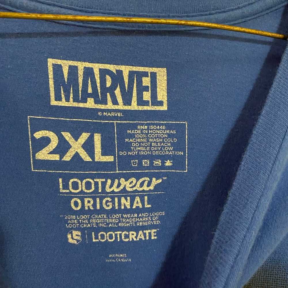 Men’s Very Nice Marvel Loot wear Original Blue T … - image 3