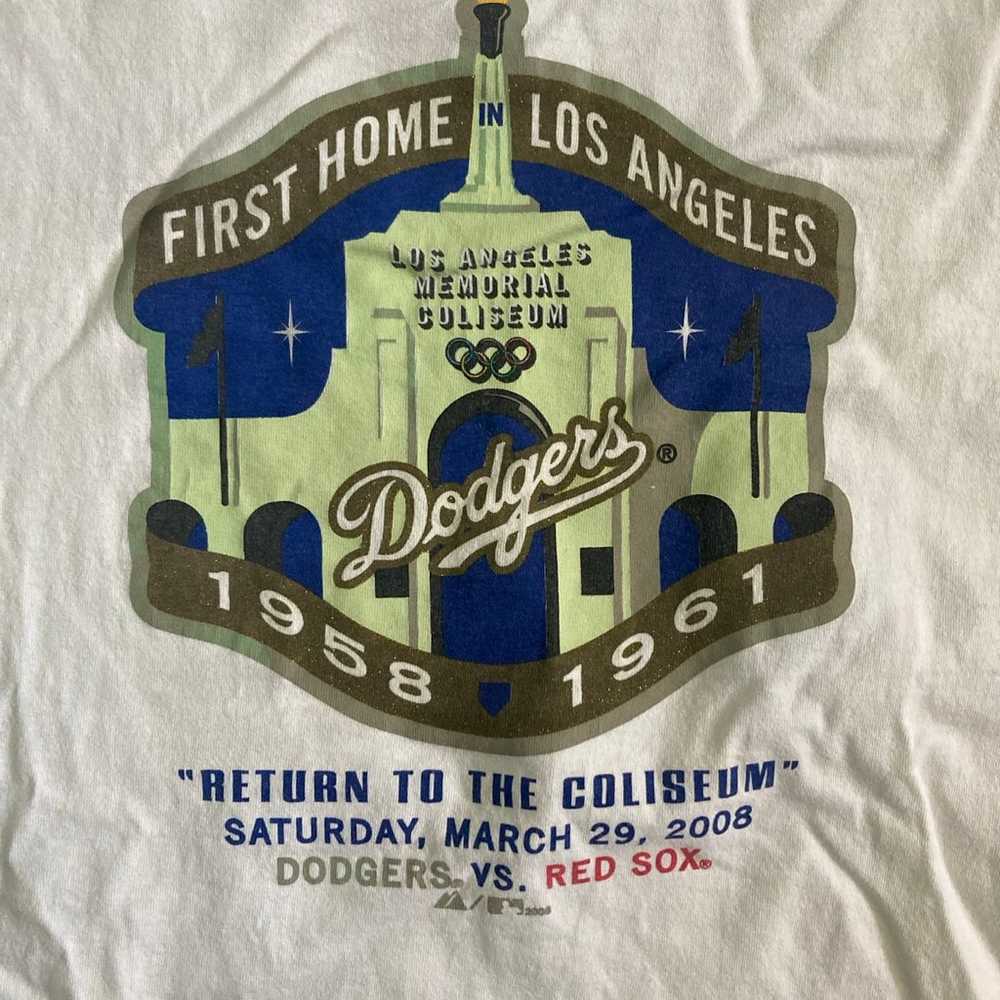 LOS ANGELES DODGERS T-SHIRT RED SOX RETURN TO THE… - image 2
