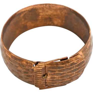 Wide Copper Cuff Belt Bangle Bracelet