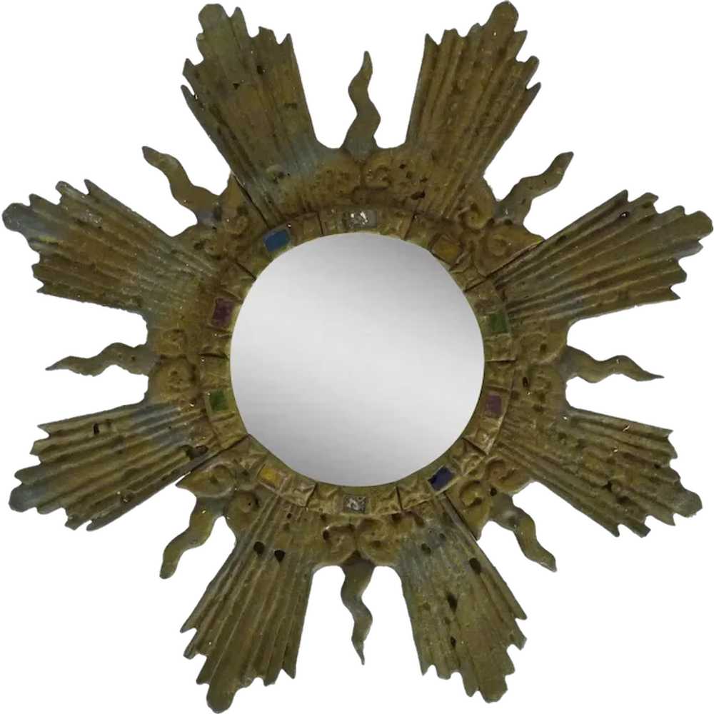 Old lead sun mirror Line Vautrin style Irena Jawo… - image 1