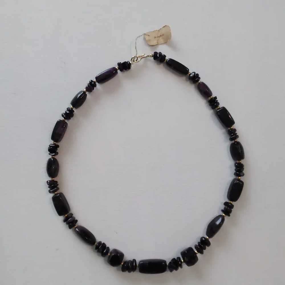 Chunky Amethyst Necklace - Dark Purple Beads - Vi… - image 7