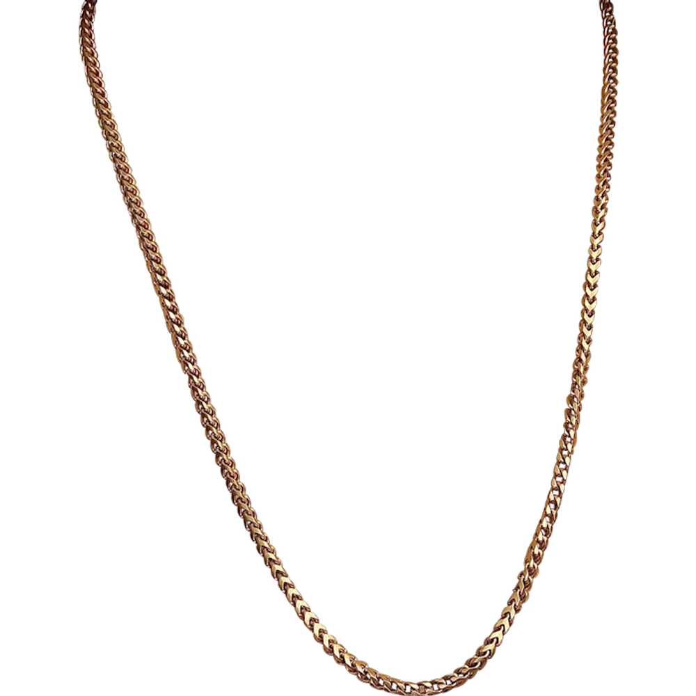 Foxtail Necklace Chain 29.26G Rose Gold 14K Italy - image 1