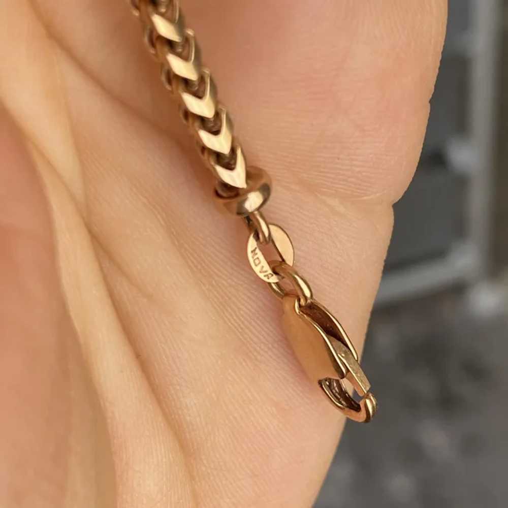 Foxtail Necklace Chain 29.26G Rose Gold 14K Italy - image 3