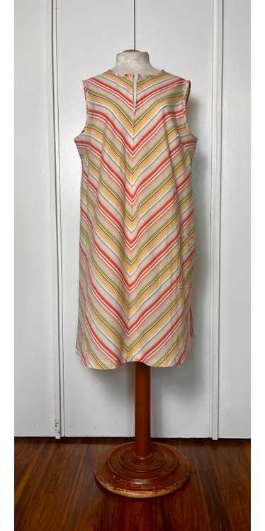 Vintage 1970's "Sears" Striped Zip-Up Dress