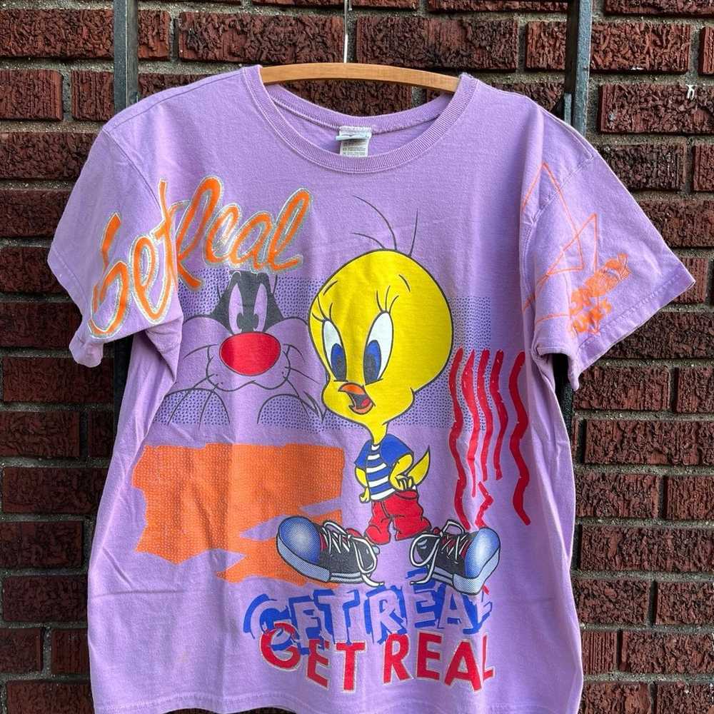 Vintage 90’s Tweety Bird Sylvester Looney Tunes T… - image 1