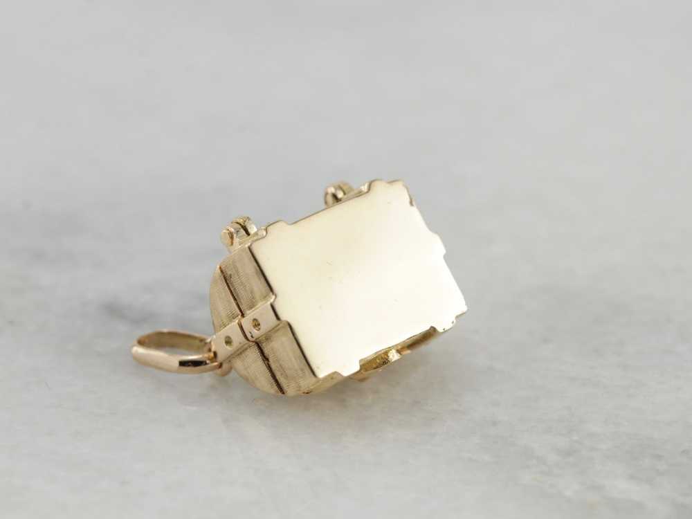 Moving Parts Treasure Chest Charm in Yellow Gold - image 4