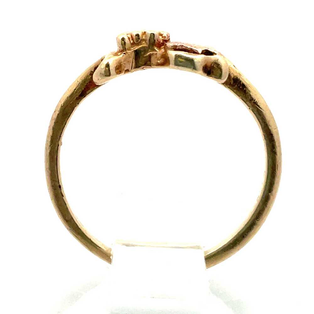 10K Black Hills Gold Dakota Designs Ring Size 2 - image 5