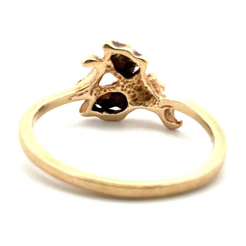 10K Black Hills Gold Dakota Designs Ring Size 2 - image 8