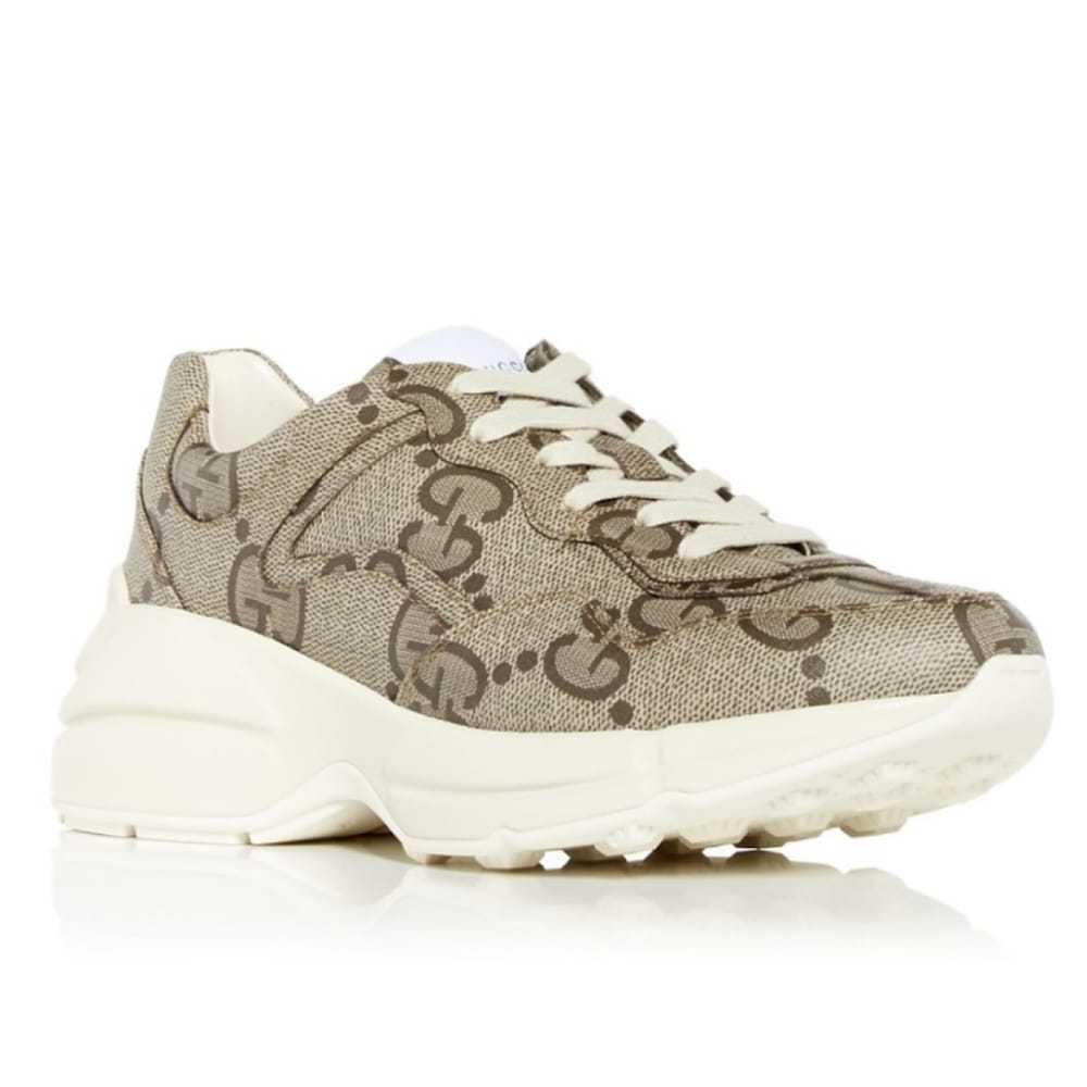 Gucci Rhyton leather trainers - image 2
