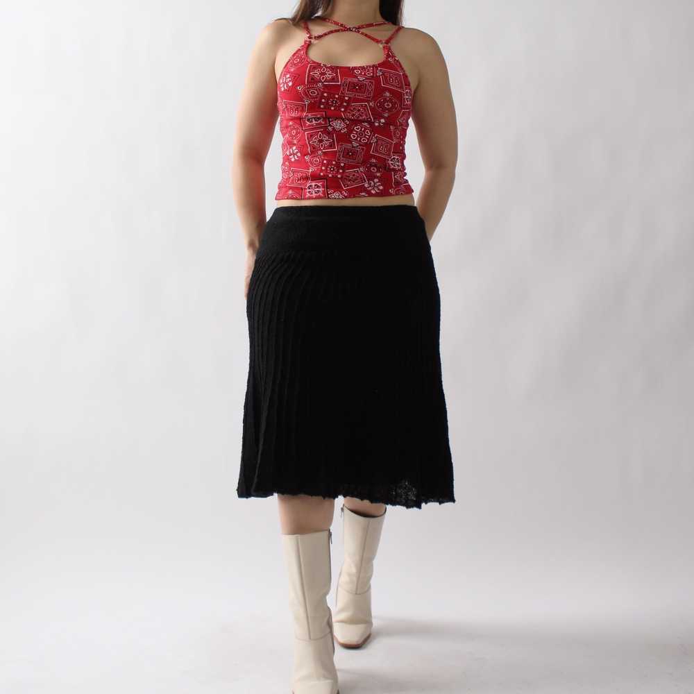 Vintage Wool Blend Knit Skirt - W27+ - image 3