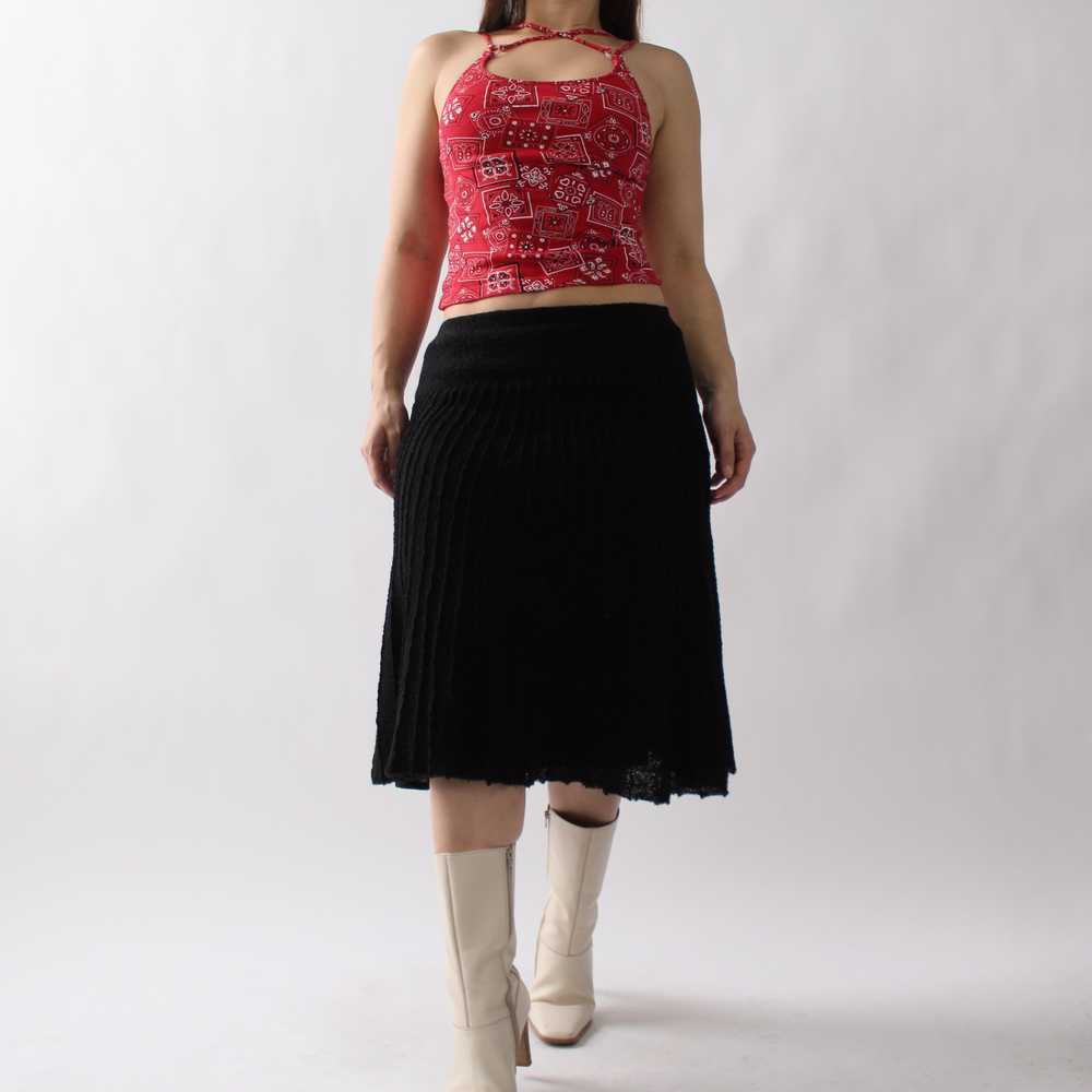 Vintage Wool Blend Knit Skirt - W27+ - image 6