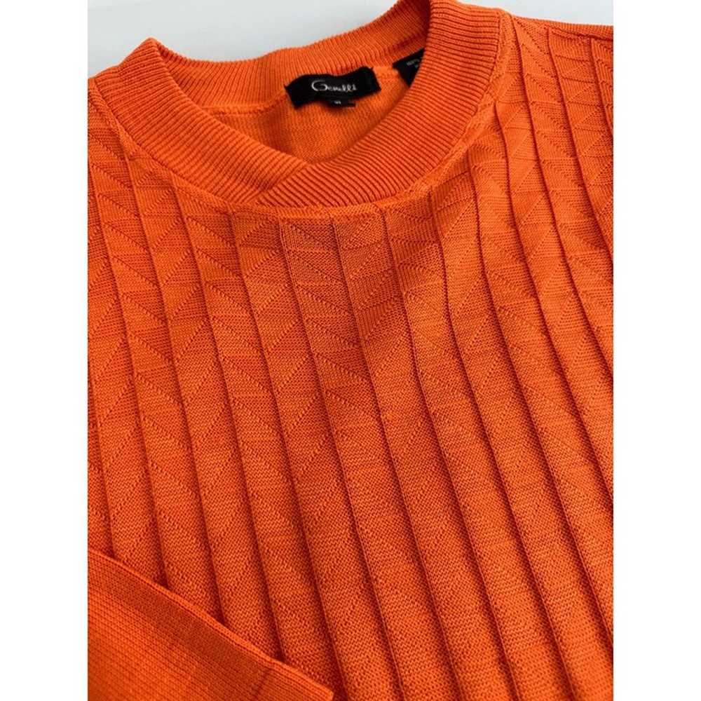 Vintage Genelli Men Shirt 100% Slik Geometric Tex… - image 4