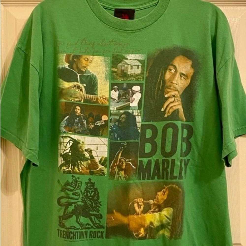 Vtg 90s Bob Marley Trenchtown Rock Zion Rootswear… - image 3