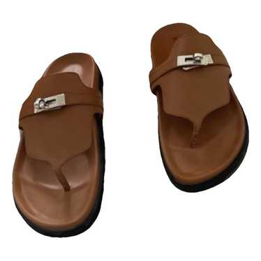Hermès Empire leather sandals - image 1