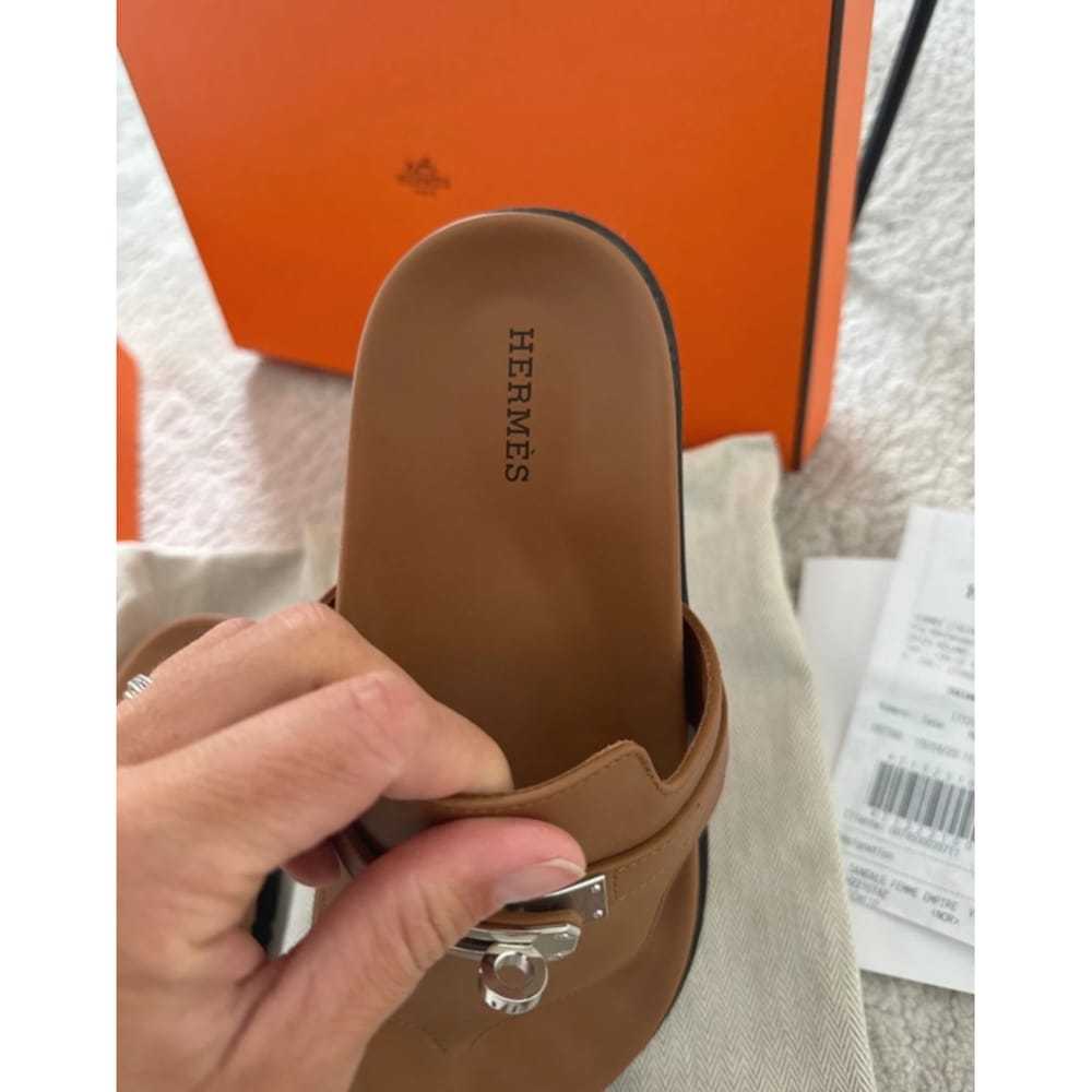 Hermès Empire leather sandals - image 3