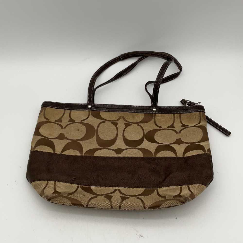 Coach Womens Brown Signature Print Inner Pocket Z… - image 1