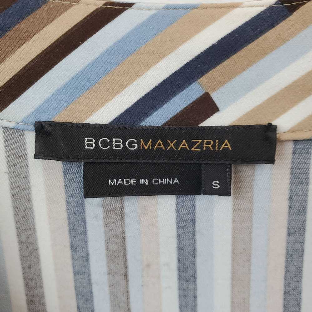 BCBGMAXAZRIA Multicolor Deep Plunge Belted Midi D… - image 3