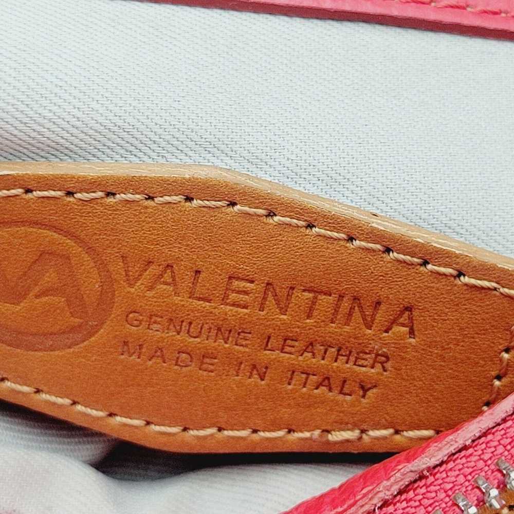 Valentina Italy Handbag Red Leather Satchel Shoul… - image 7