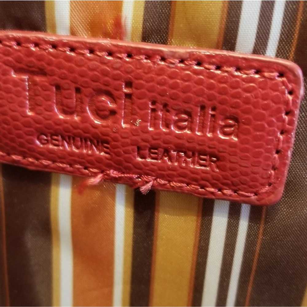 Tuci Italia Croc Leather Shoulder Handbag Large C… - image 3