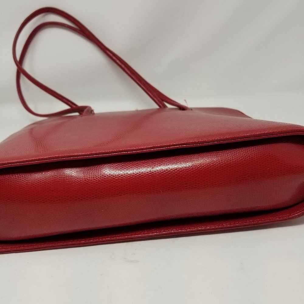 Tuci Italia Croc Leather Shoulder Handbag Large C… - image 5