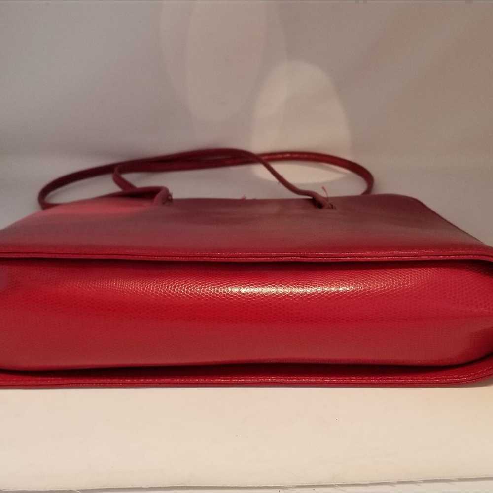 Tuci Italia Croc Leather Shoulder Handbag Large C… - image 7