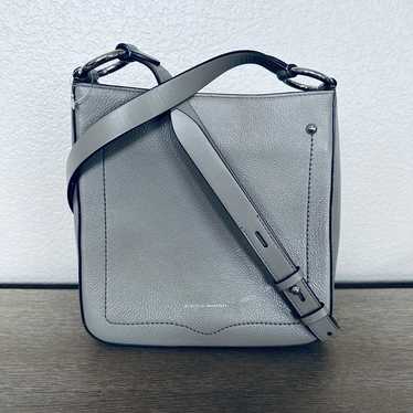 Rebecca Minkoff Gray Leather Structured Crossbody… - image 1