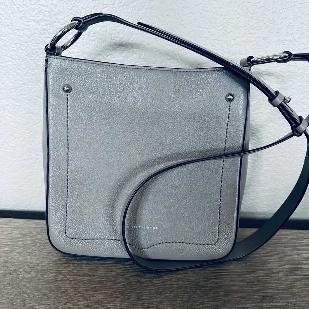 Rebecca Minkoff Gray Leather Structured Crossbody… - image 2