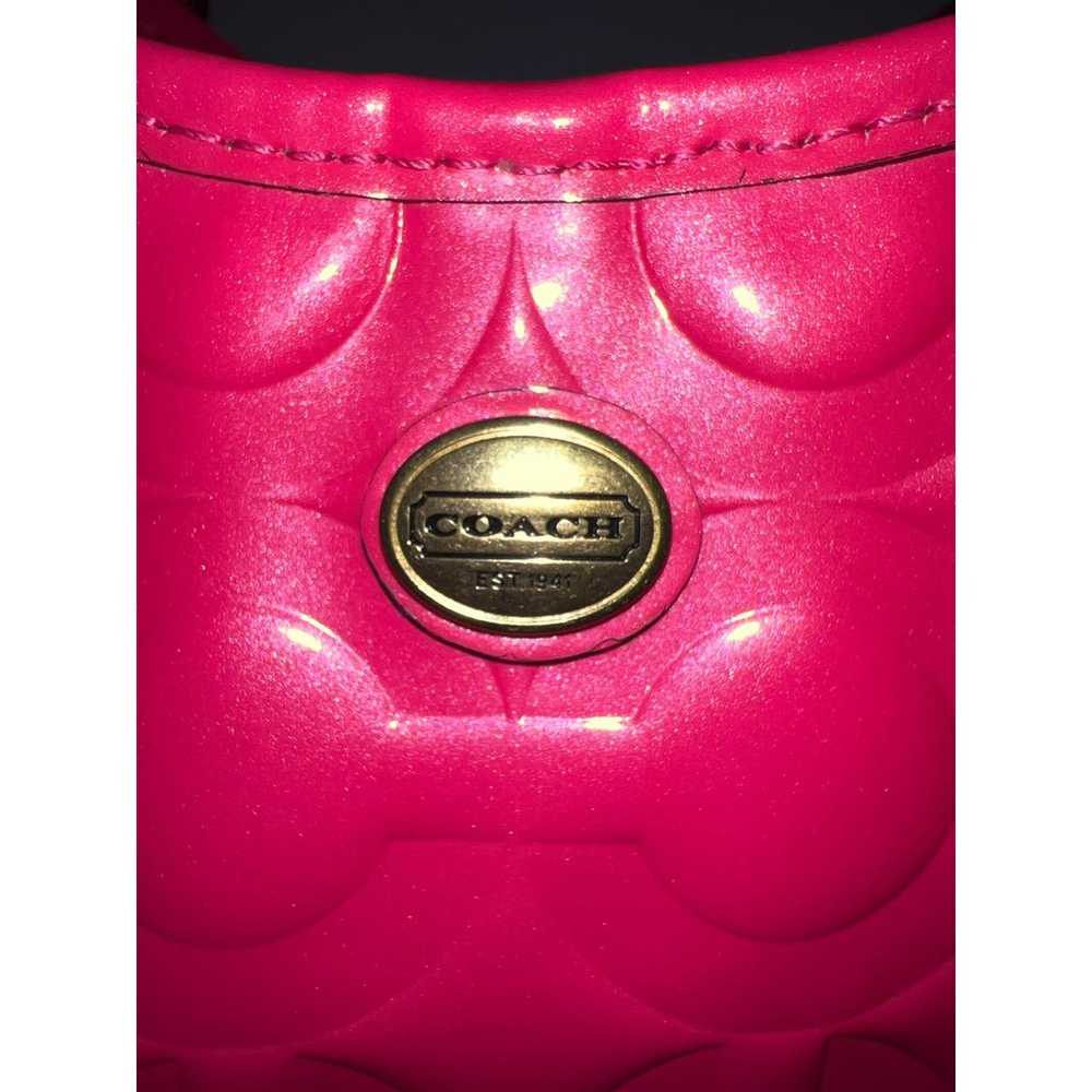 Hot Pink Coach Peyton Embossed Leather Tote Bag - image 6