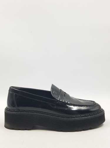 Authentic Tod's Black Platform Penny Loafers W 5.5 - image 1