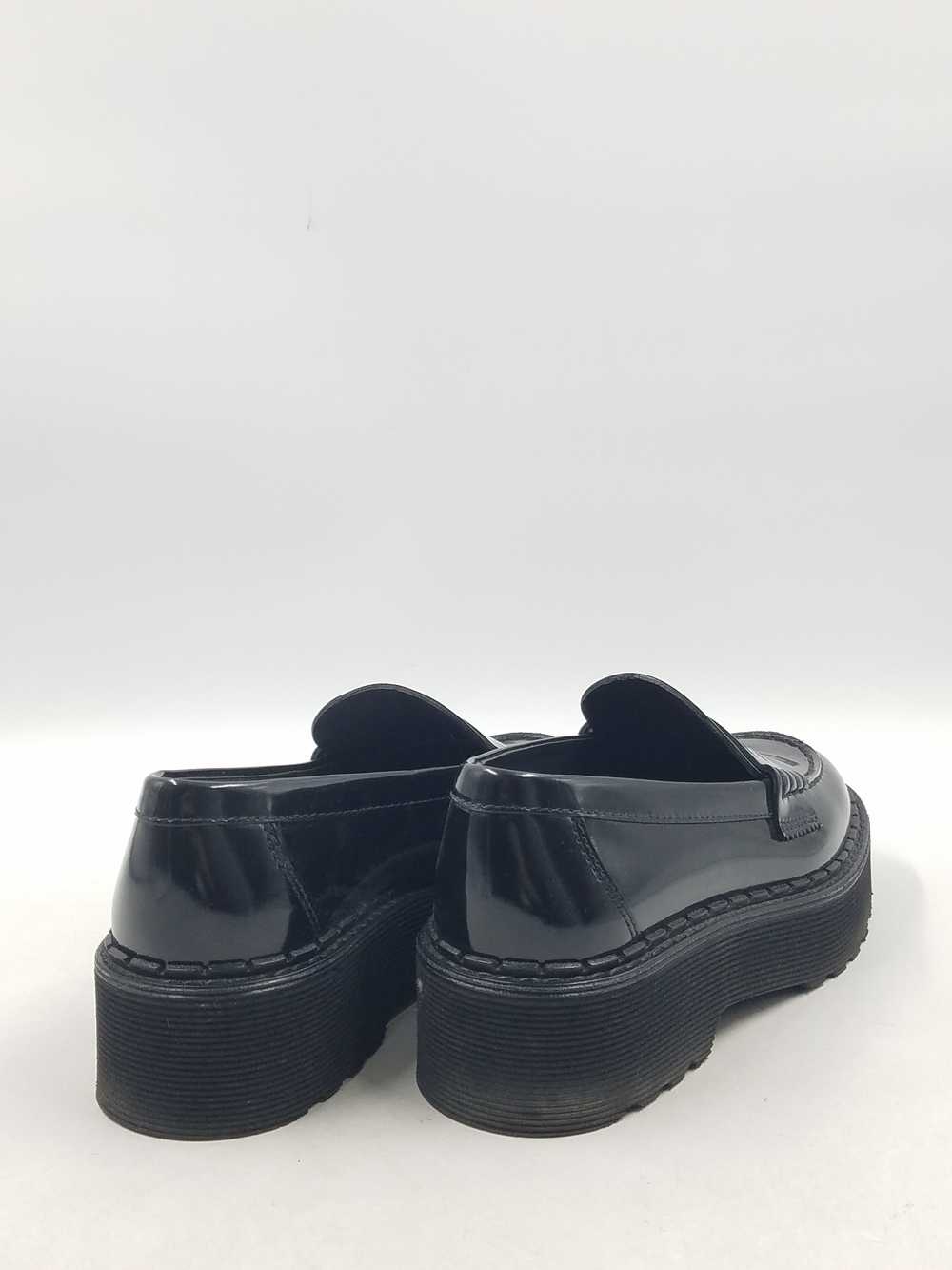 Authentic Tod's Black Platform Penny Loafers W 5.5 - image 4