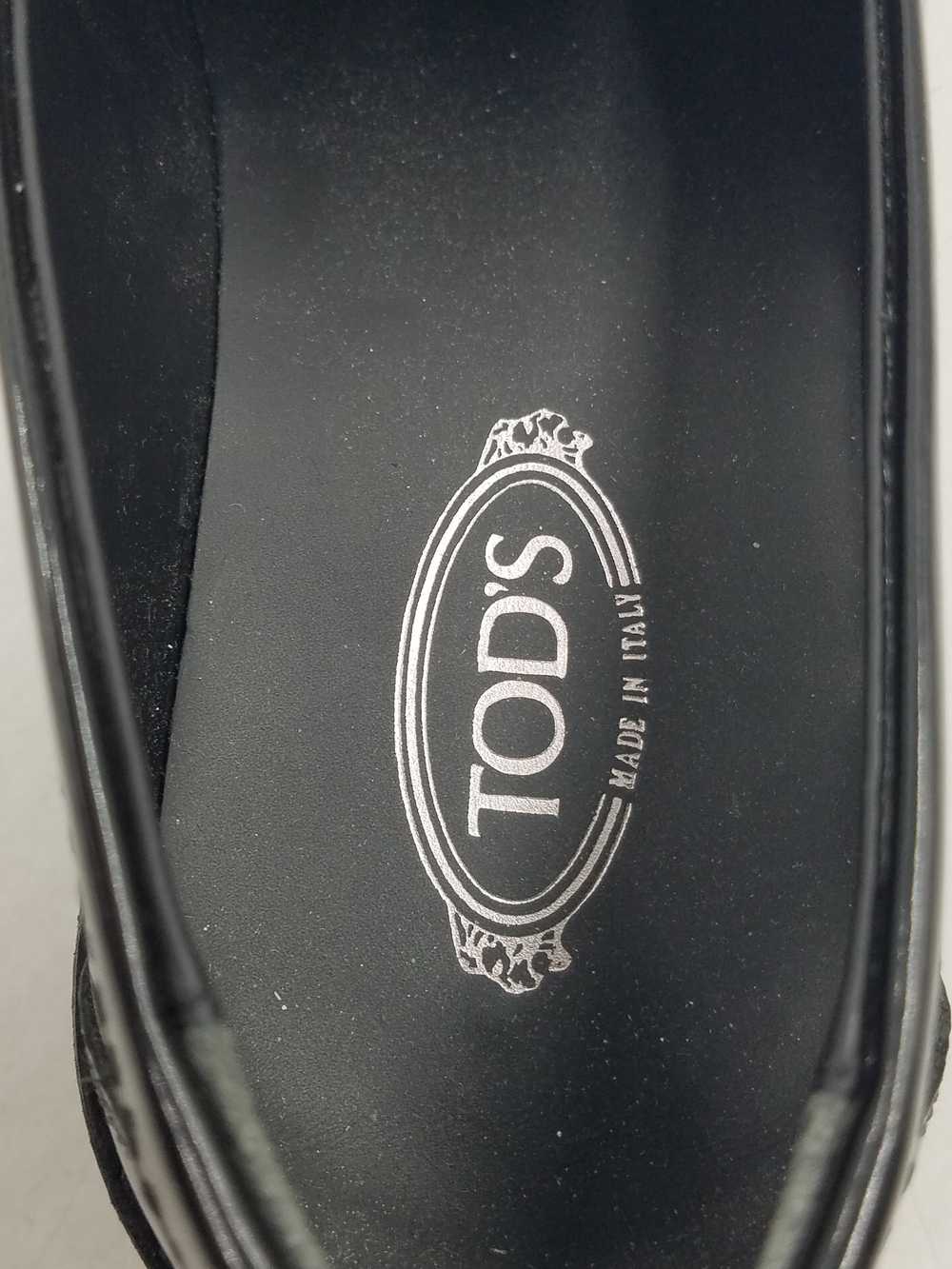 Authentic Tod's Black Platform Penny Loafers W 5.5 - image 8