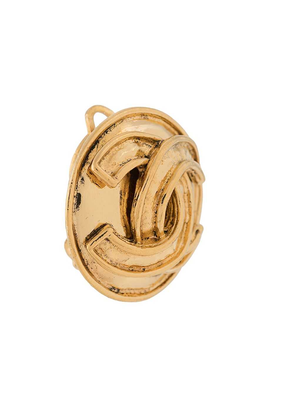CHANEL Pre-Owned 1994 CC button earrings - Gold - image 3