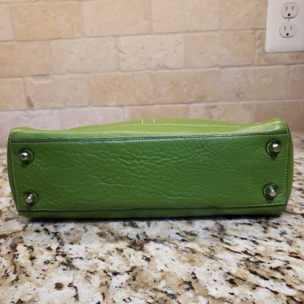 Coach pebble green leather handbag - image 6