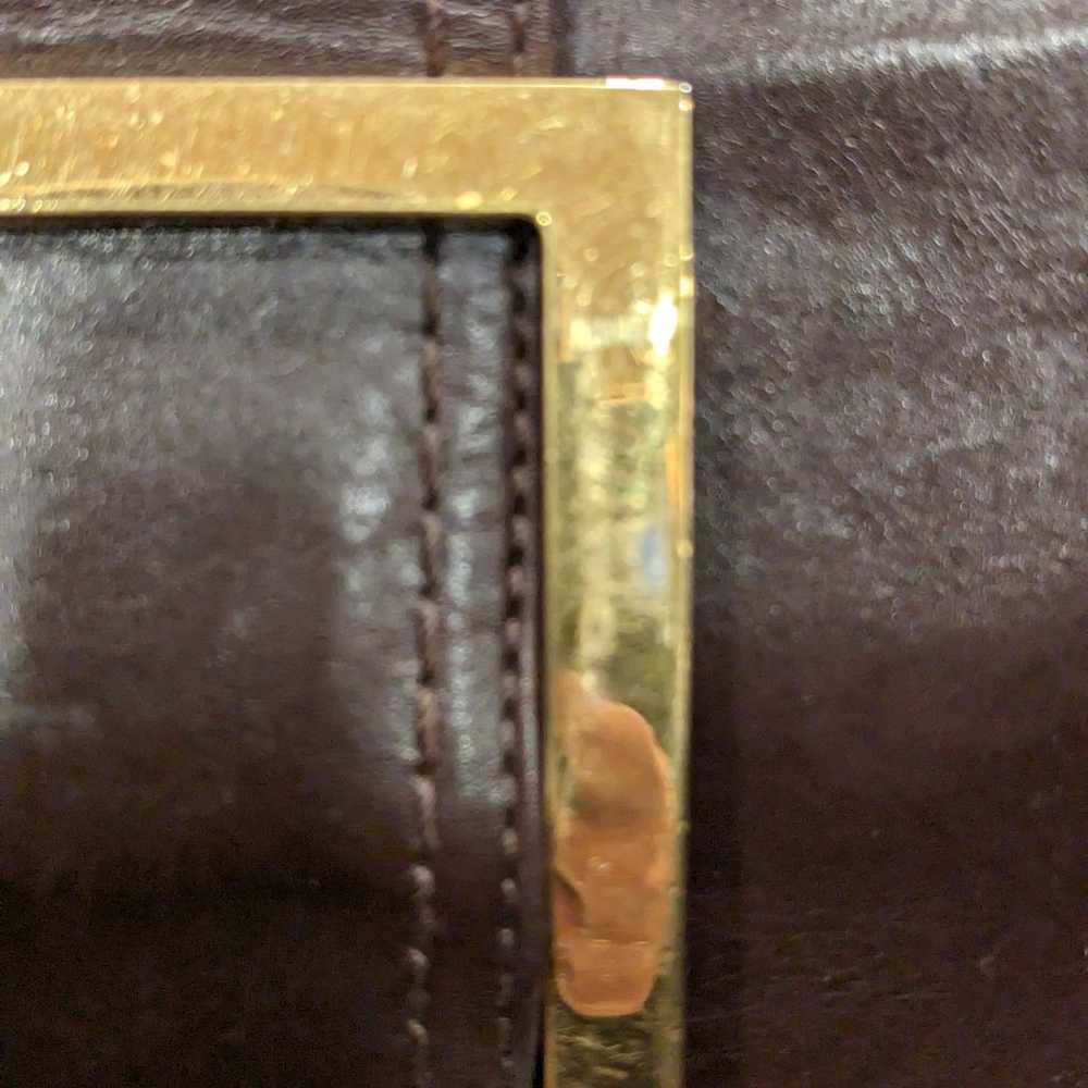 Vintage Moschino Dark Brown Genuine Leather Dual … - image 4