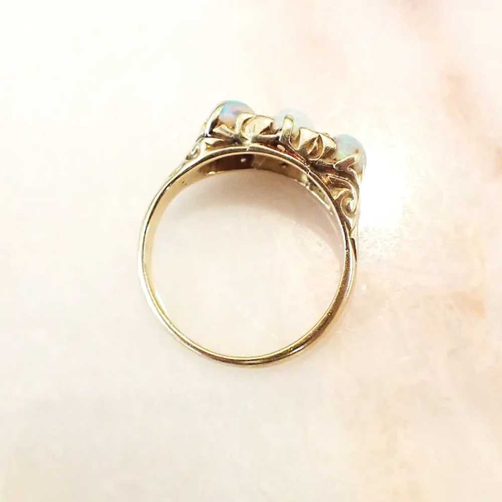 Edwardian Opal Trilogy Ring, 18ct Gold - image 7