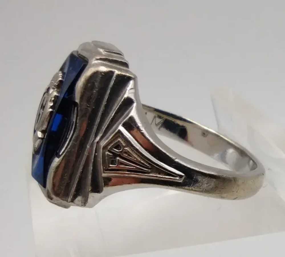 G High school class 10k solid white gold dark blu… - image 4