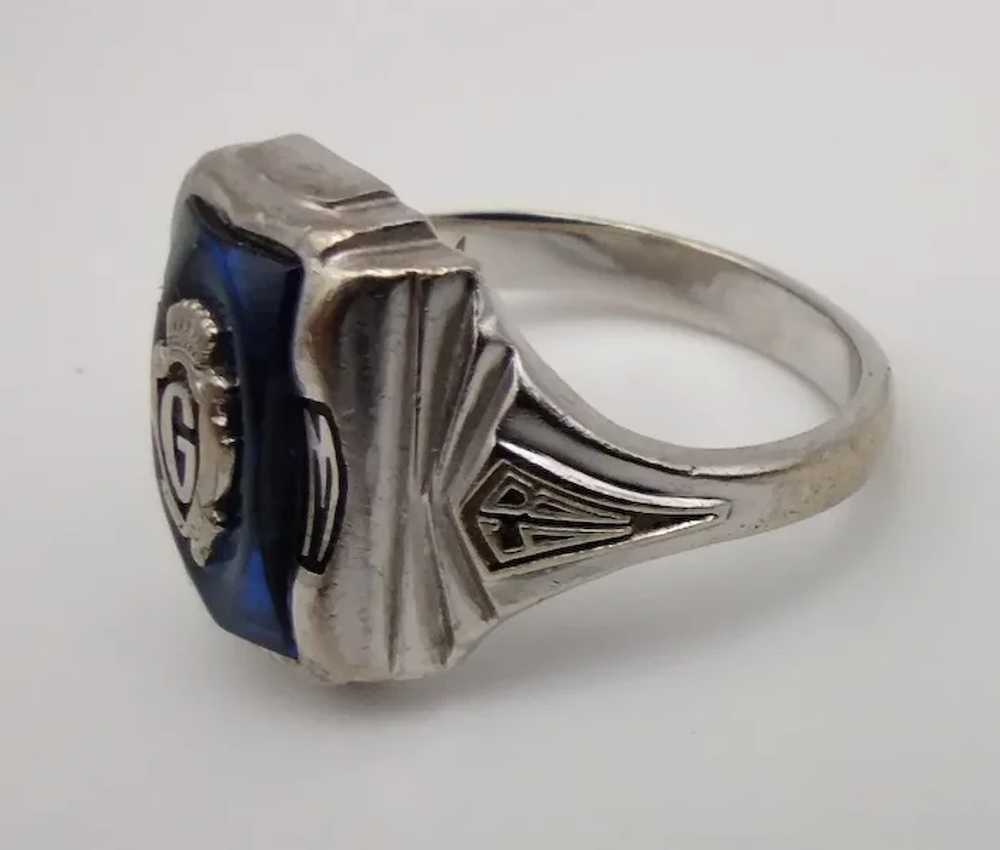 G High school class 10k solid white gold dark blu… - image 5