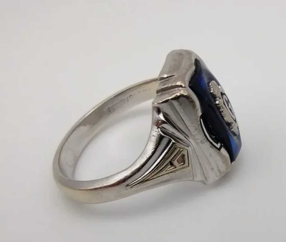 G High school class 10k solid white gold dark blu… - image 6