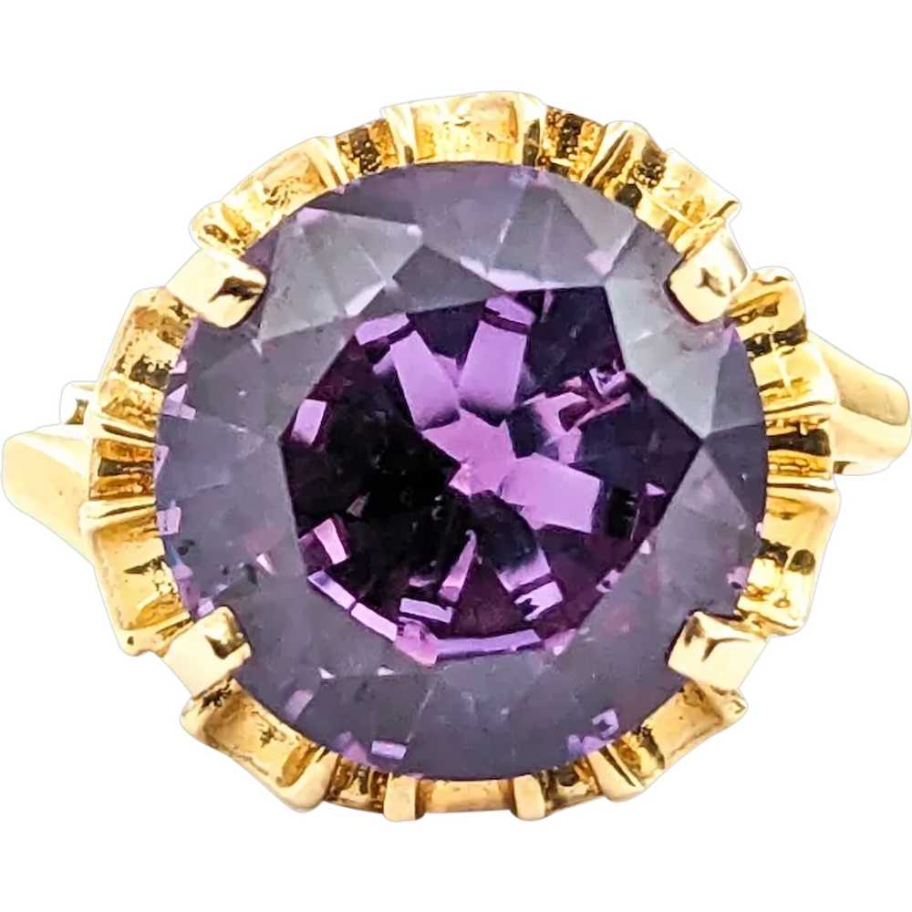 Vintage 6.5ct Synthetic color change purple sapph… - image 1