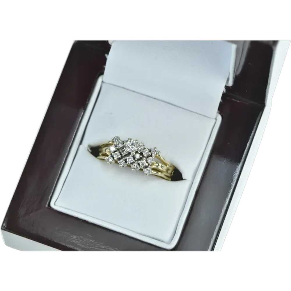 14K 0.55 Ctw Diamond Engagement Bridal Set Ring S… - image 1