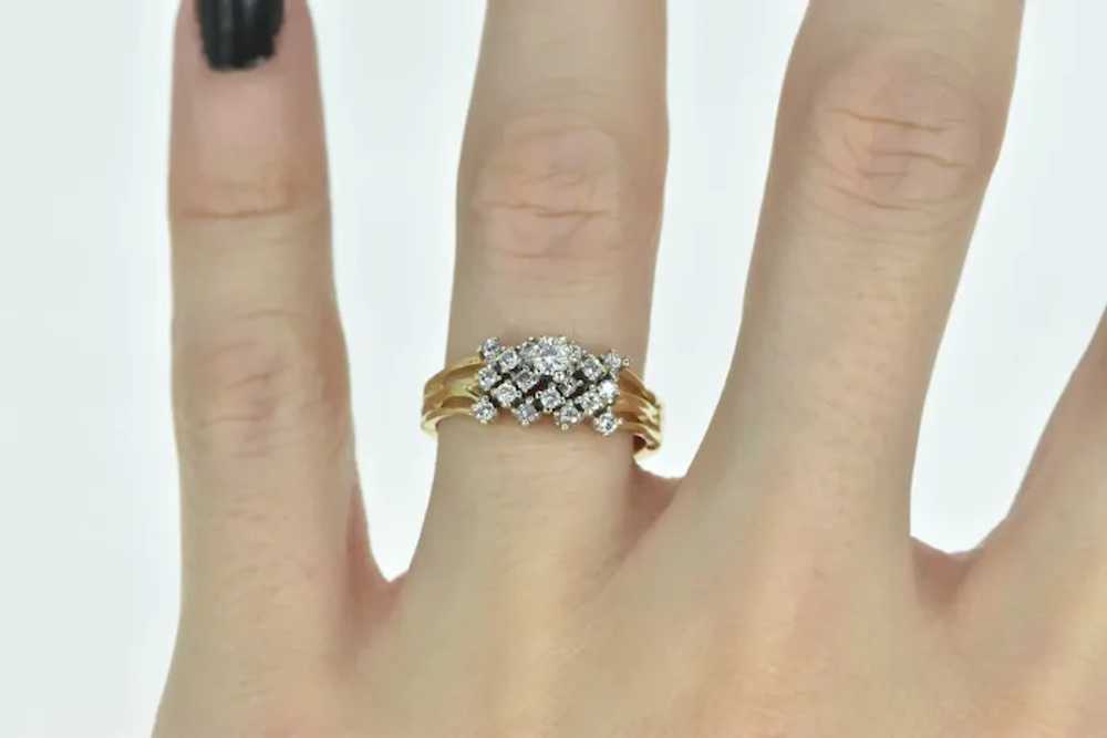 14K 0.55 Ctw Diamond Engagement Bridal Set Ring S… - image 5