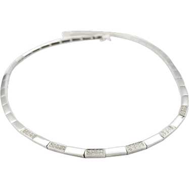 Stunning.50ctw Diamond Bar Link Design Necklace In
