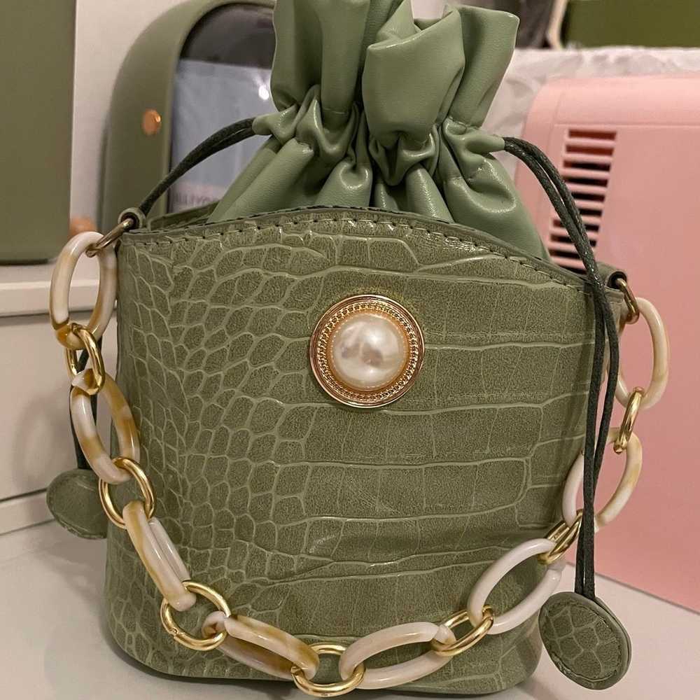 Green classic clutch purse - image 1